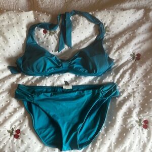 Teal Halter Bikini Set Becca small-medium